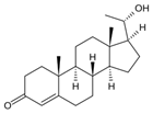 Skeletal formula of 20α-dihydroprogesterone