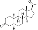 Skeletal formula of 5α-dihydroprogesterone